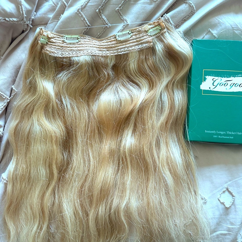 Googoo human halo hair extensions